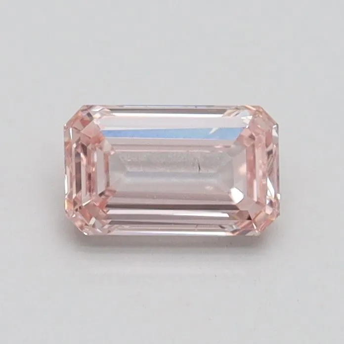 0.50ct EMERALD Fancy Pink VS2 Coloured Lab diamond