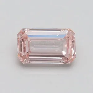 0.5ct EMERALD Fancy Pink VS2 Coloured Lab diamond