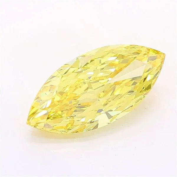 1.06ct MARQUISE Fancy Vivid Yellow VS1 Coloured Lab diamond