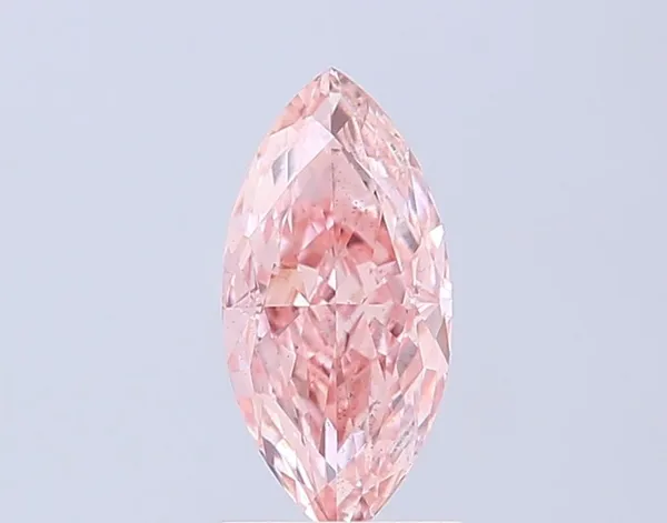 1.24ct MARQUISE Fancy Intense Brownish Pink VS2 Coloured Lab diamond