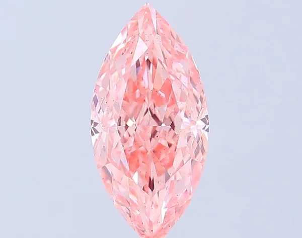 2.5ct MARQUISE Fancy Vivid Pink SI1 Coloured Lab diamond