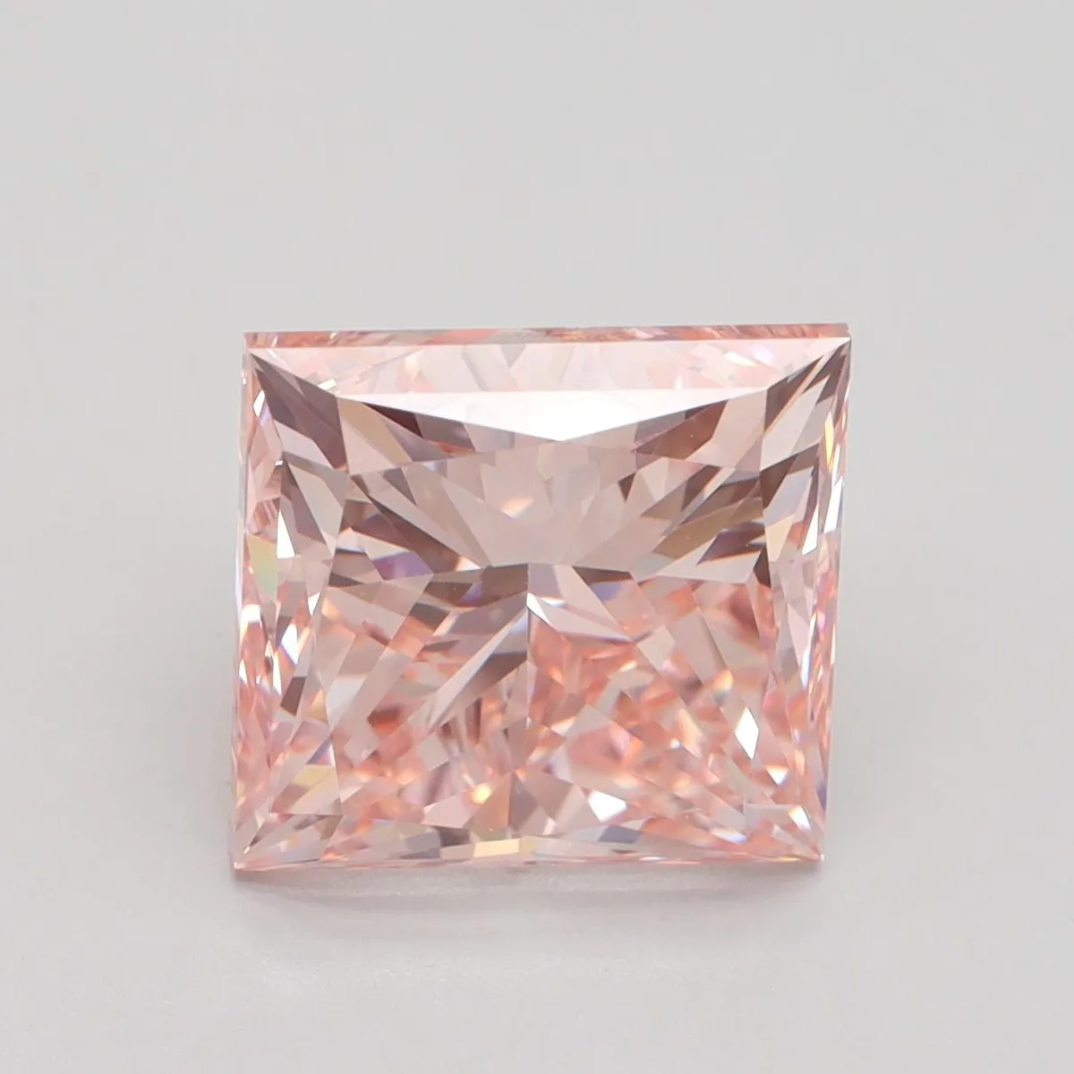 5.00ct PRINCESS Fancy Intense Pink VS2 Coloured Lab diamond