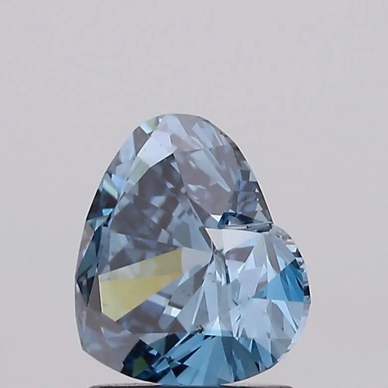 1.44ct HEART Fancy Deep Greenish Blue VS2 Coloured Lab diamond