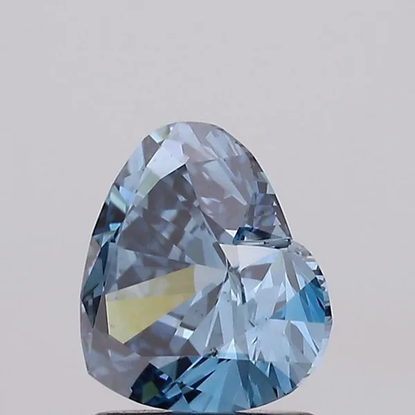 1.44ct HEART Fancy Deep Greenish Blue VS2 Coloured Lab diamond