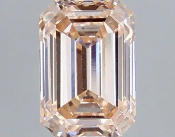 0.81ct EMERALD Fancy Pink VS1 Coloured Lab diamond