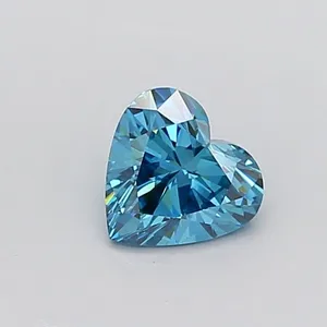 1.07ct HEART Fancy Vivid Blue VVS2 Coloured Lab diamond