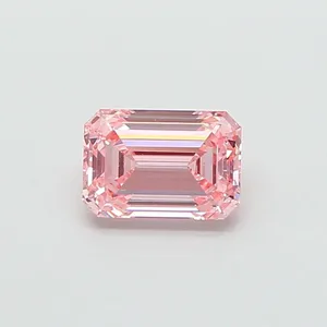 1.53ct EMERALD Fancy Intense Pink VVS2 Coloured Lab diamond