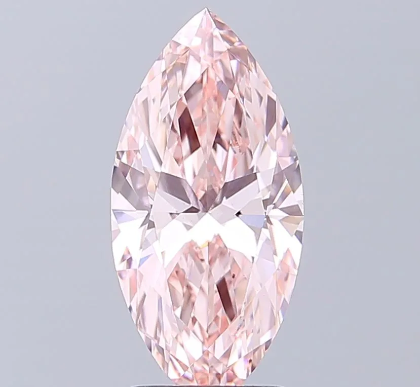 2.06ct MARQUISE Fancy Intense Pink VVS2 Coloured Lab diamond
