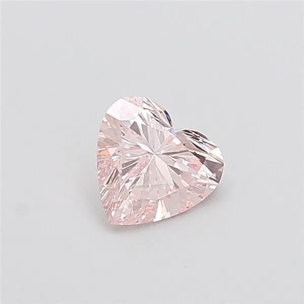 1.01ct HEART Fancy Light Pink VS2 Coloured Lab diamond