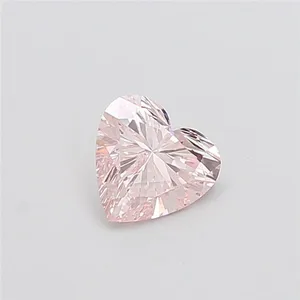 1.01ct HEART Fancy Light Pink VS2 Coloured Lab diamond