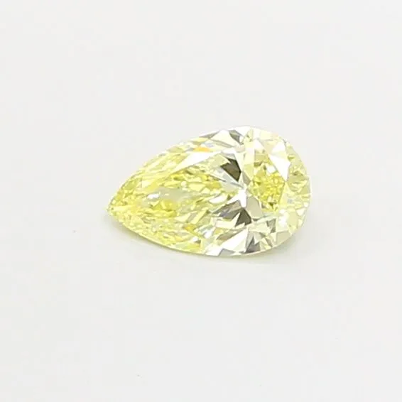 0.38ct PEAR Fancy Yellow VVS2 Coloured Lab diamond