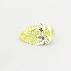 0.38ct PEAR Fancy Yellow VVS2 Coloured Lab diamond