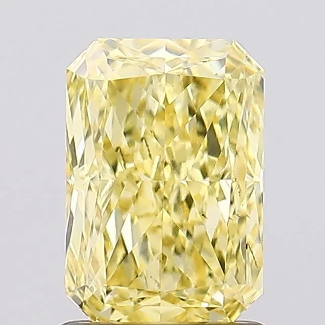 1.34ct RADIANT Fancy Vivid Yellow VS1 Coloured Lab diamond
