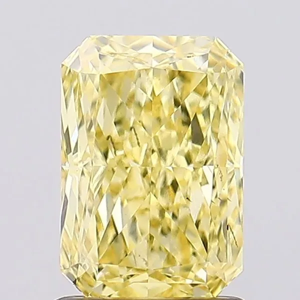 1.34ct RADIANT Fancy Vivid Yellow VS1 Coloured Lab diamond