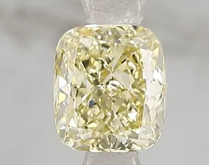 1ct CUSHION Fancy Intense Yellow VVS1 Coloured Lab diamond