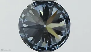 0.42ct ROUND Fancy Intense Blue SI1 Coloured Lab diamond