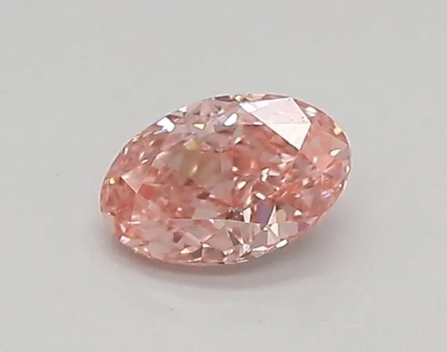 0.30ct OVAL Fancy Vivid Pink VVS2 Coloured Lab diamond