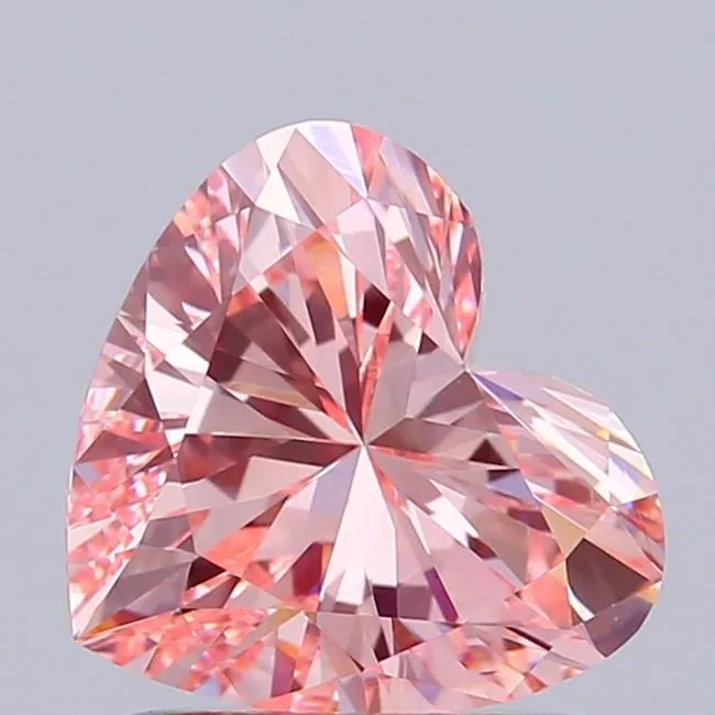 1.04ct HEART Fancy Intense Pink VVS2 Coloured Lab diamond