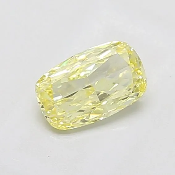 1.00ct CUSHION Fancy Intense Yellow VS1 Coloured Lab diamond