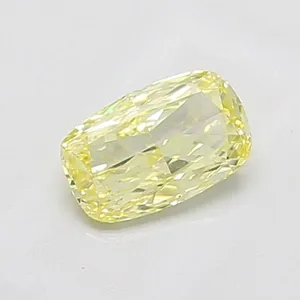1ct CUSHION Fancy Intense Yellow VS1 Coloured Lab diamond