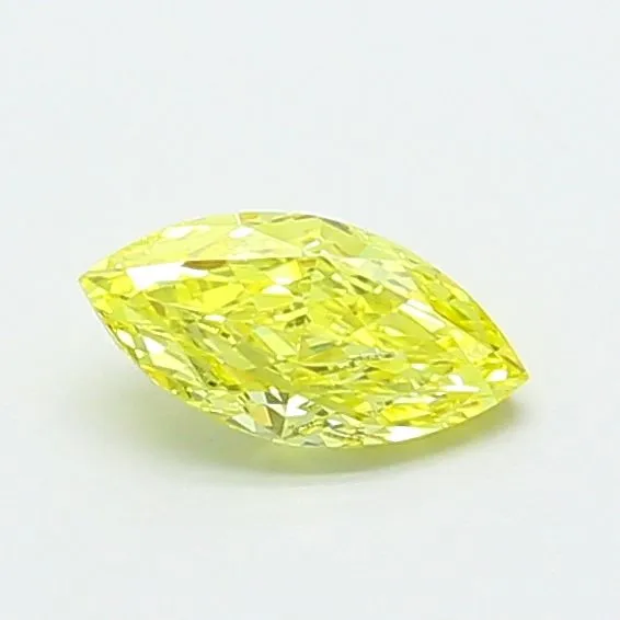 0.52ct MARQUISE Fancy Intense Yellow VVS2 Coloured Lab diamond