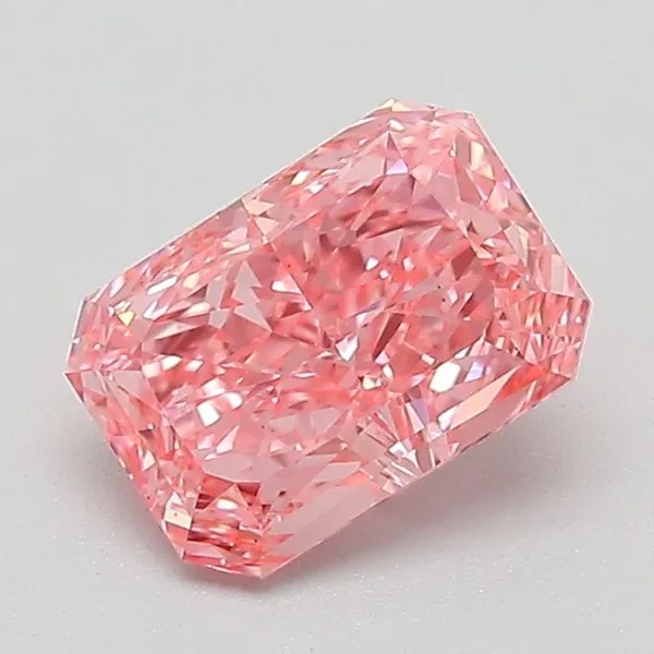 1.05ct RADIANT Fancy Vivid Pink VS1 Coloured Lab diamond