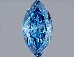 1.16ct MARQUISE Fancy Vivid Blue VVS2 Coloured Lab diamond