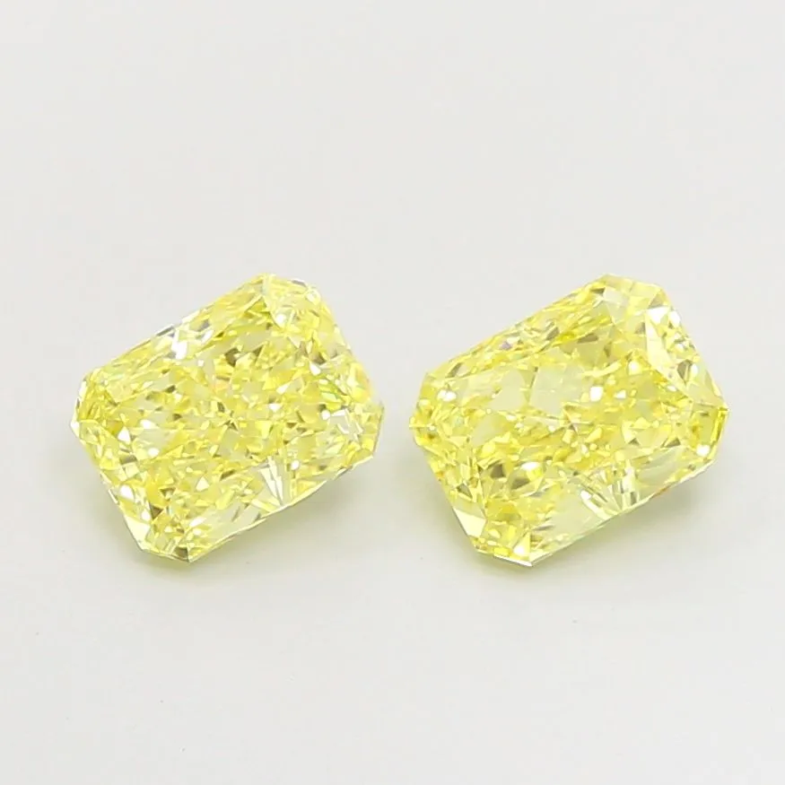 1.17ct RADIANT Fancy Intense Yellow VVS2 Coloured Lab diamond