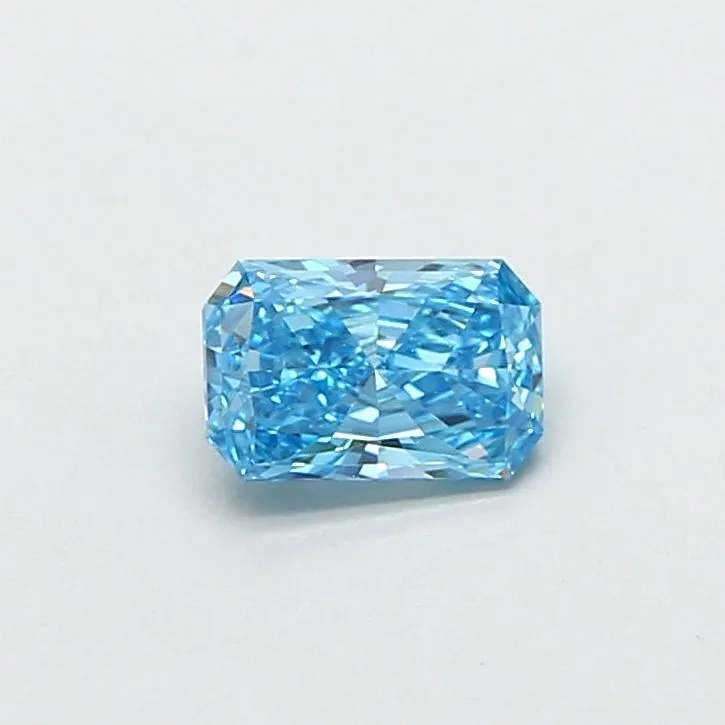 0.49ct RADIANT Fancy Vivid Blue VVS2 Coloured Lab diamond