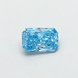 0.49ct RADIANT Fancy Vivid Blue VVS2 Coloured Lab diamond