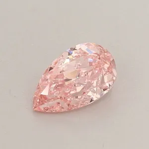 0.47ct PEAR Fancy Vivid Pink VS2 Coloured Lab diamond