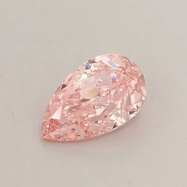 0.47ct PEAR Fancy Vivid Pink VS2 Coloured Lab diamond