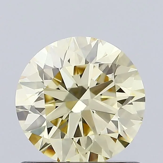 0.90ct ROUND Fancy Light Yellow VVS2 Coloured Lab diamond