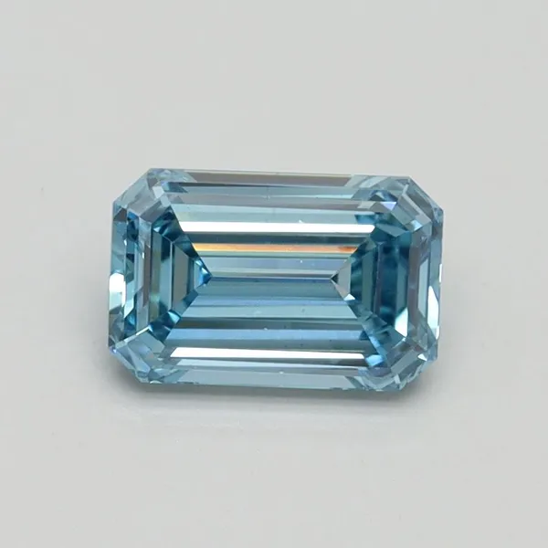 1ct EMERALD Fancy Intense Blue VS2 Coloured Lab diamond
