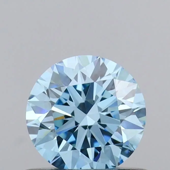 0.55ct ROUND Fancy Vivid Blue VS1 Coloured Lab diamond
