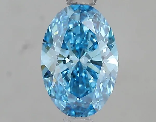 1.02ct OVAL Fancy Vivid Blue VS1 Coloured Lab diamond