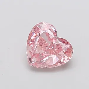 1.37ct HEART Fancy Vivid Pink VS1 Coloured Lab diamond