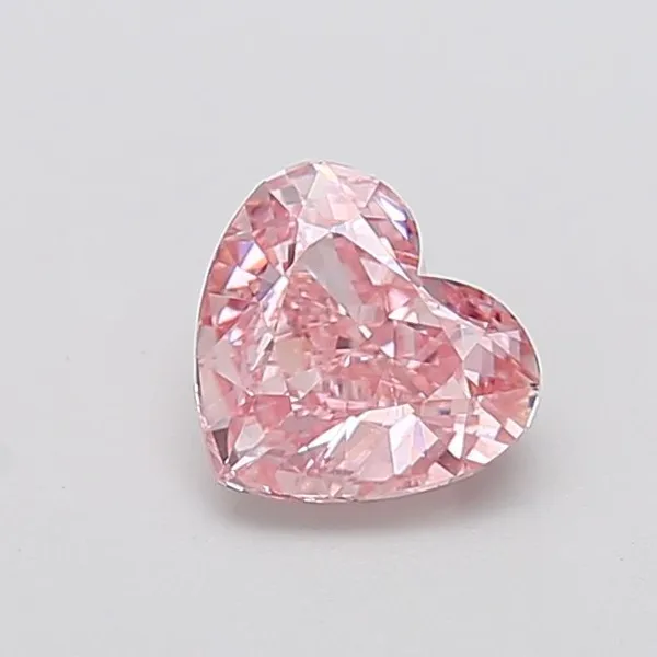 1.37ct HEART Fancy Vivid Pink VS1 Coloured Lab diamond