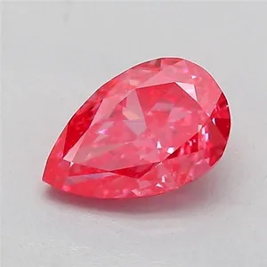 0.51ct PEAR Fancy Vivid Pink VS1 Coloured Lab diamond