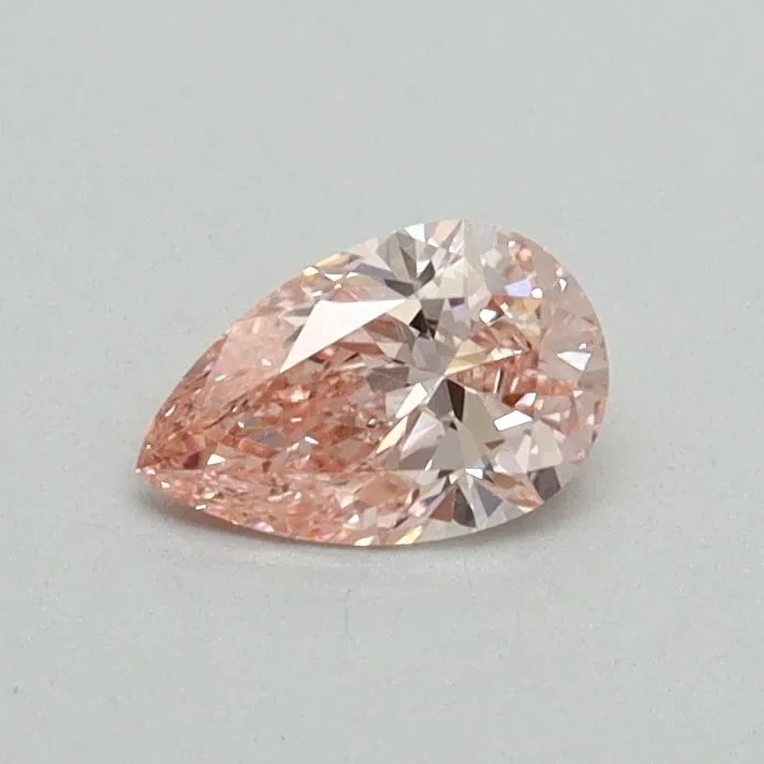 0.32ct PEAR Fancy Vivid Pink VS1 Coloured Lab diamond