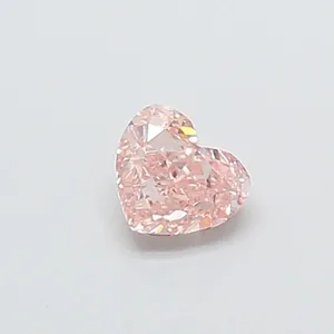 0.34ct HEART Fancy Pink VS1 Coloured Lab diamond