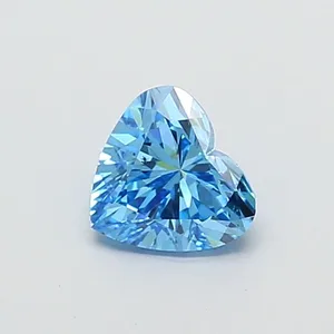 1ct HEART Fancy Vivid Blue VS2 Coloured Lab diamond