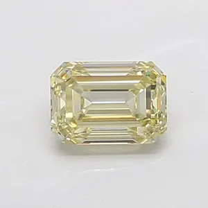 1.36ct EMERALD Fancy Light Yellow VS1 Coloured Lab diamond