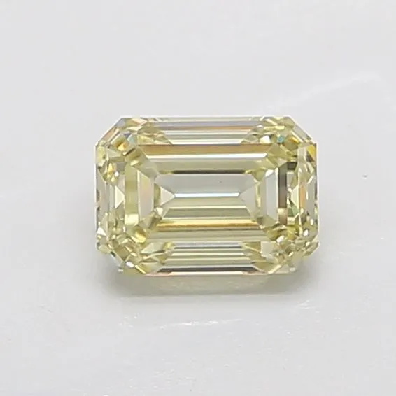 1.36ct EMERALD Fancy Light Yellow VS1 Coloured Lab diamond