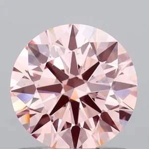 0.96ct ROUND Fancy Intense Pink VS1 Coloured Lab diamond
