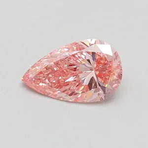 0.5ct PEAR Fancy Intense Pink SI1 Coloured Lab diamond