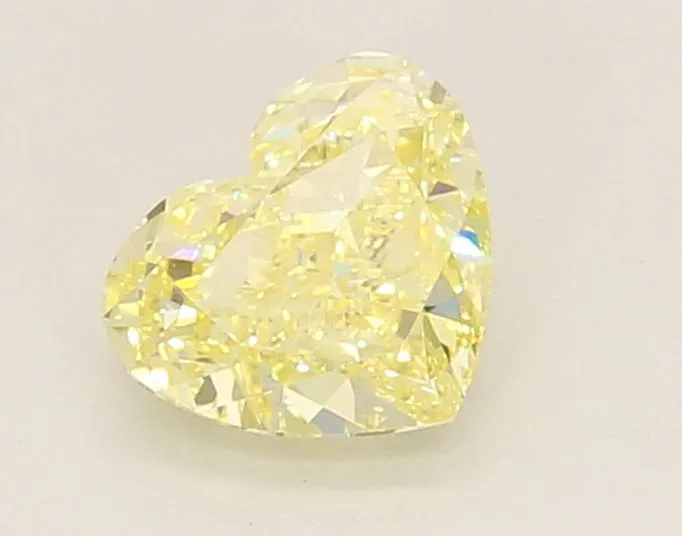 1.01ct HEART Fancy Yellow VVS2 Coloured Lab diamond