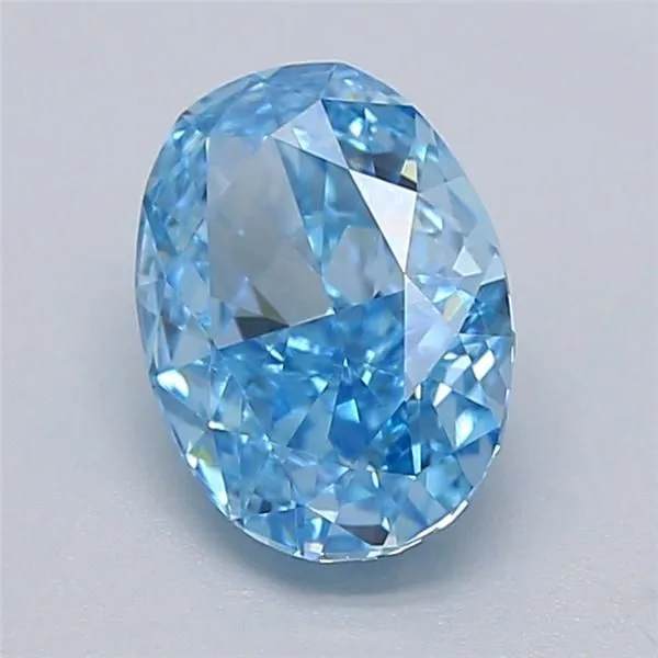 1.04ct OVAL Fancy Vivid Blue VS1 Coloured Lab diamond