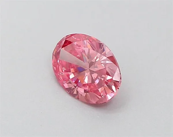 0.63ct OVAL Fancy Vivid Pink VVS2 Coloured Lab diamond