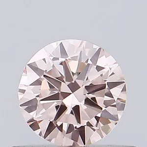 0.39ct ROUND Fancy Light Orange Pink VVS2 Coloured Lab diamond